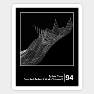 Aphex Twin - Selected Ambient Works Vol II / Minimalist Style Graphic Design Sticker